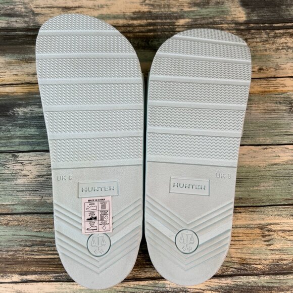 HUNTER Original Elastic Slide Sandal Sz 8 Light Blue Lightweight Casual Slip On - Picture 4 of 11